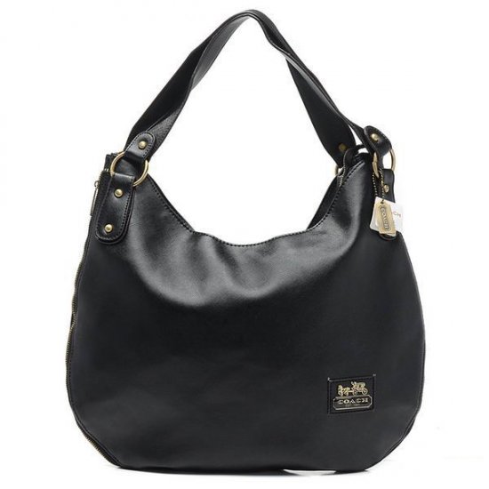 Coach City Logo Large Black Hobo BWF | Women